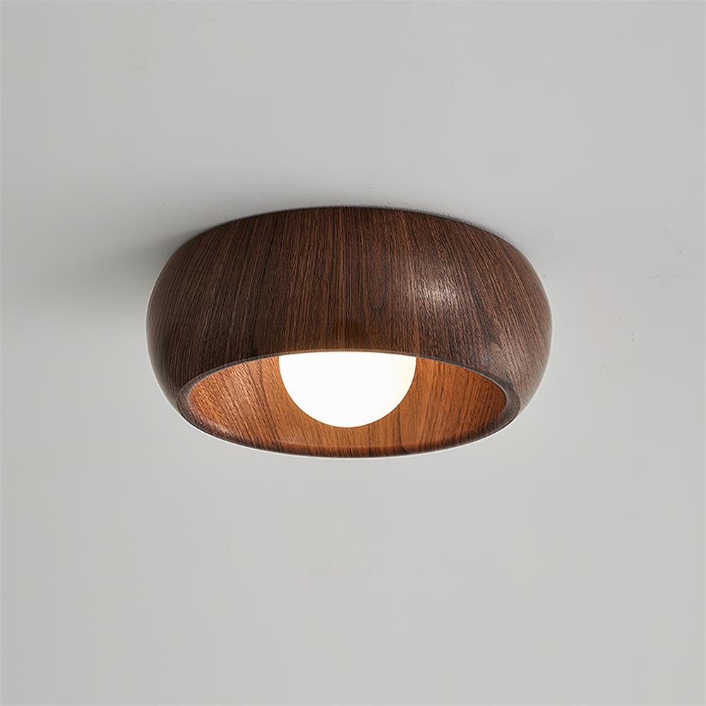 Modern Ceiling Light Wood Flush Mount Minimalist LED Fixture