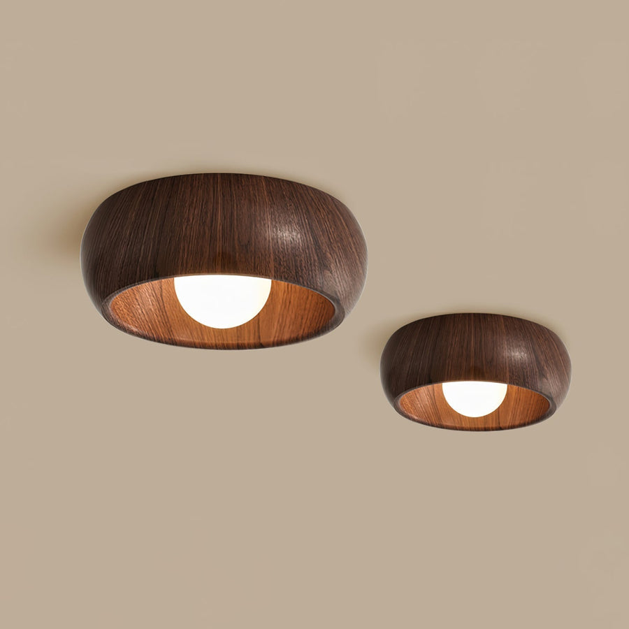 Modern Ceiling Light Wood Flush Mount Minimalist LED Fixture
