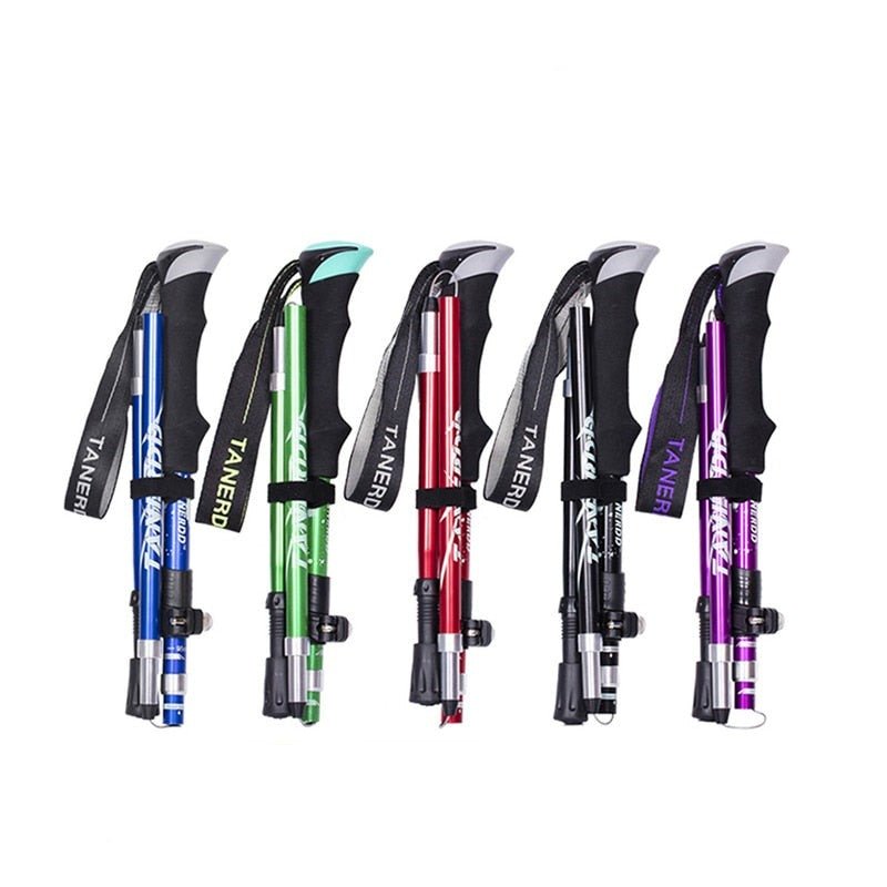 Foldable Adjustable Trekking Poles Lightweight Hiking Support