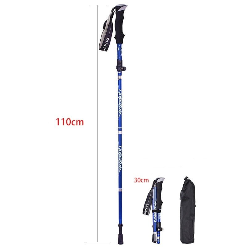 Foldable Adjustable Trekking Poles Lightweight Hiking Support