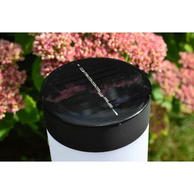 Solar 2 pieces Powered Garden Bollard Lights with Cylindrical Housing