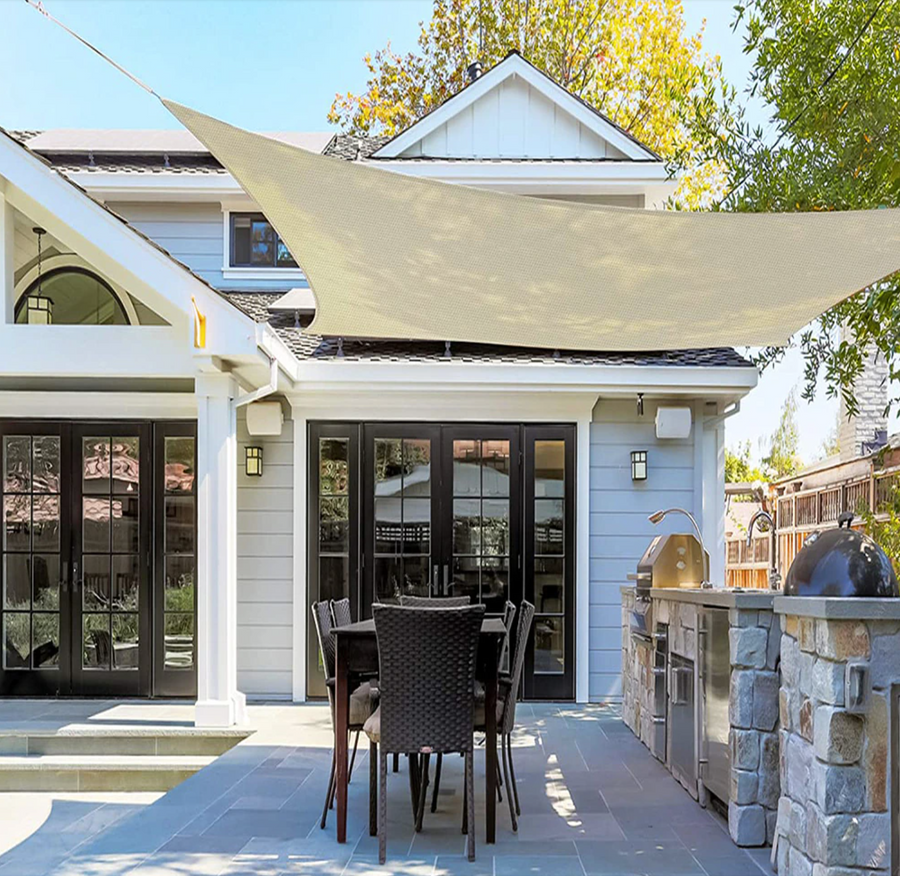 Outdoor Shade Sail Canopy Sun Shelter for Patio and Garden