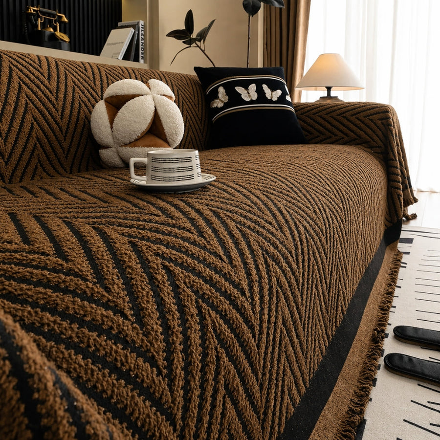 Marella Soft Chevron Couch Cover