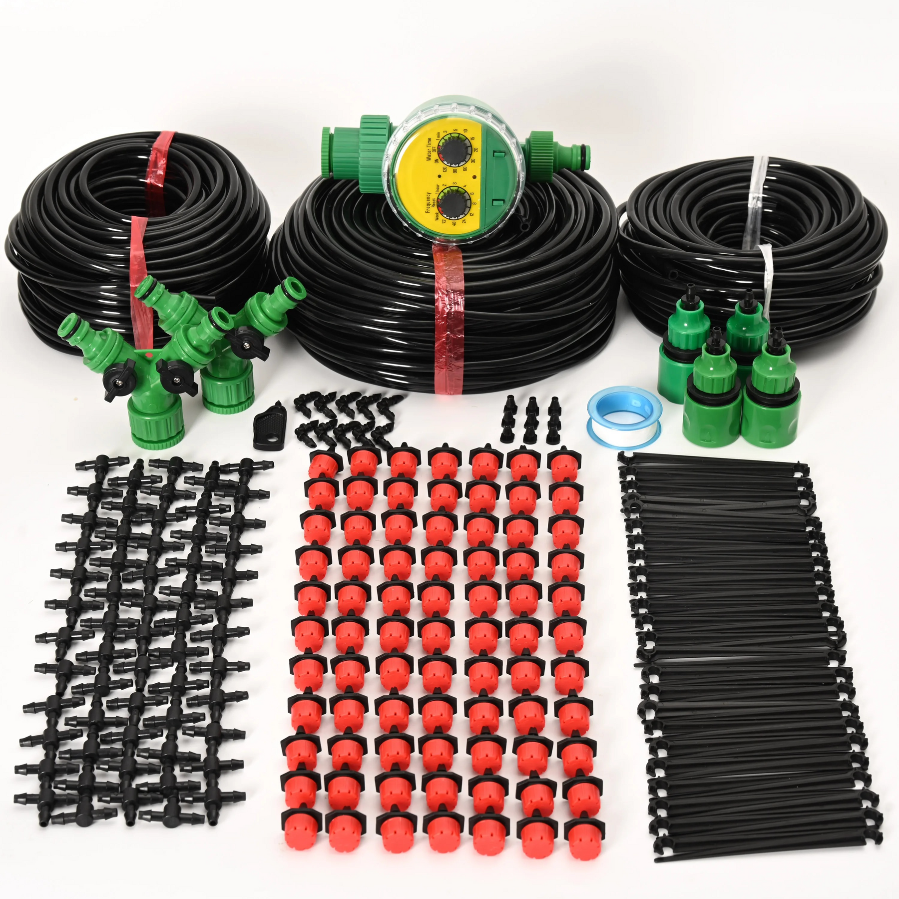 Drip Irrigation System with Automatic Timer for Garden Plants