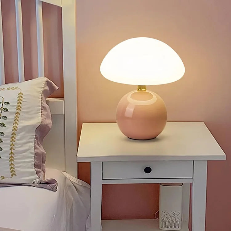 Retro Mushroom Bedside Lamp with Warm Decorative Glow
