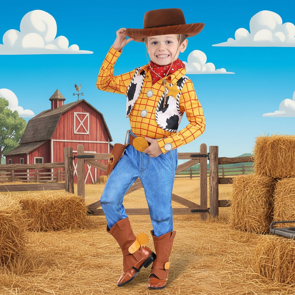 Halloween Costumes Kids Cowboy Outfit Set