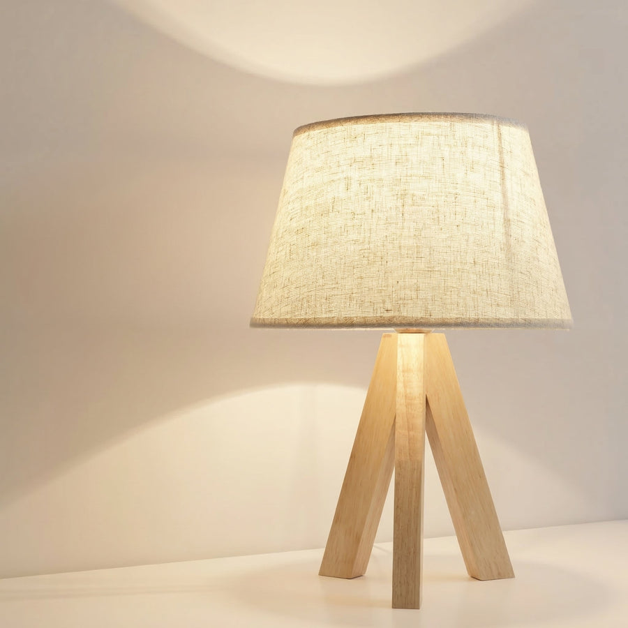 Nordic Tripod Wooden Table Lamp