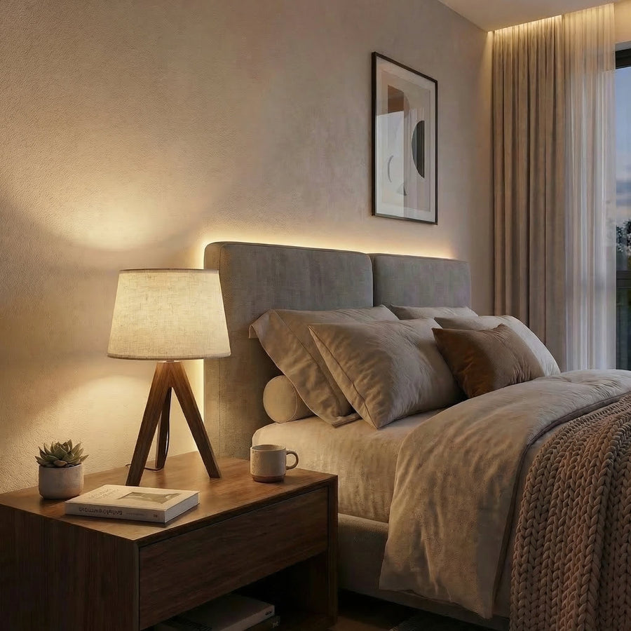 Nordic Tripod Wooden Table Lamp