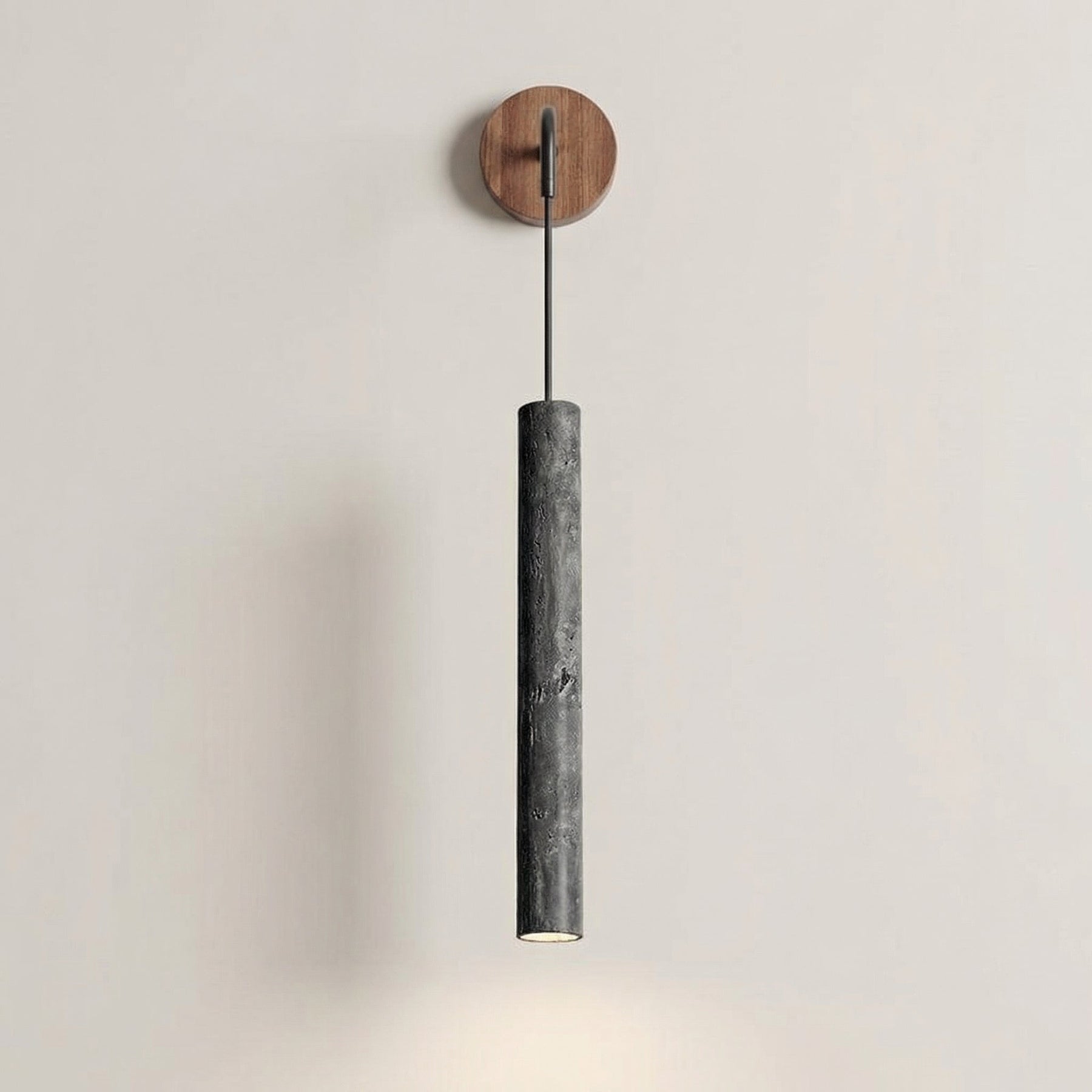 30cm Travertine Tube Wall Lamp