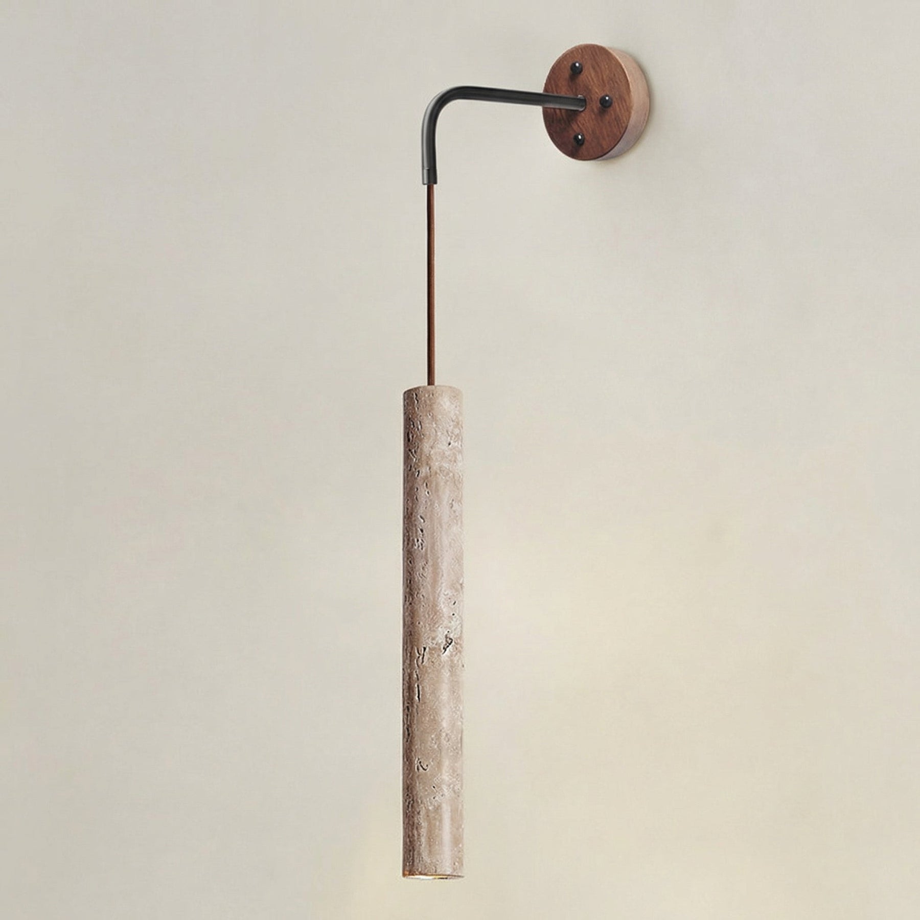 30cm Travertine Tube Wall Lamp
