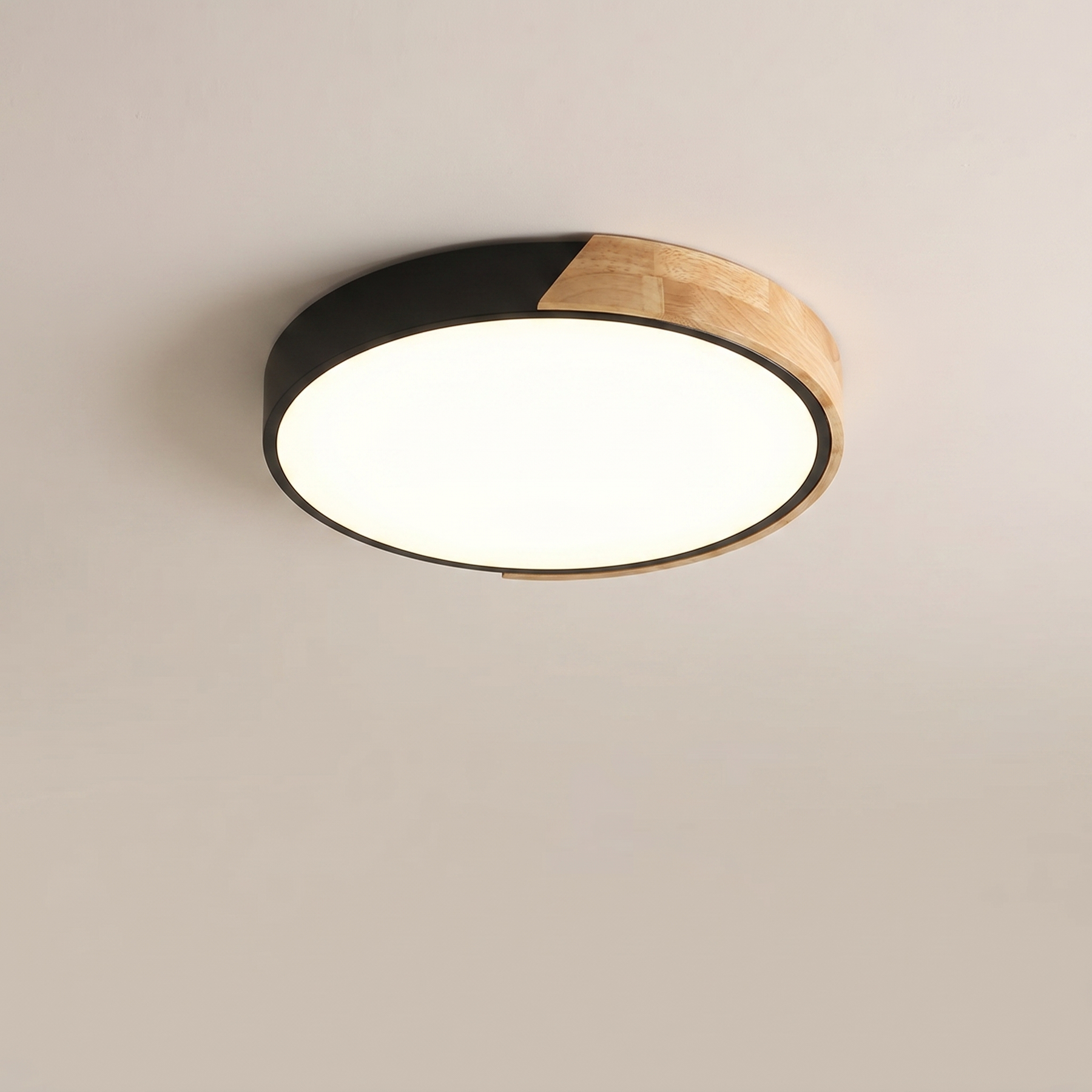 Scandinavian Wood Grain LED Ceiling Light