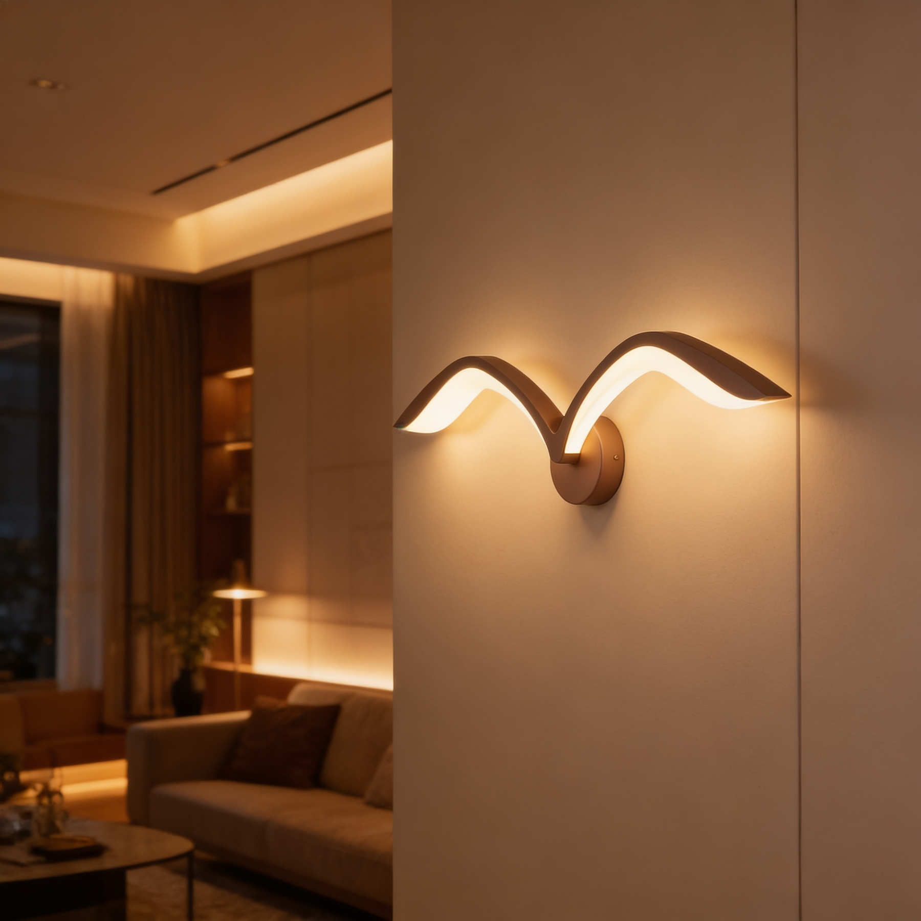 Nordic Seagull LED Wall Lamp
