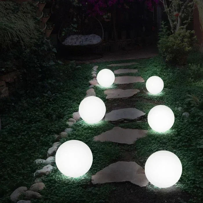 LuminAura | Spherical LED Garden Light – 16-Colour Ambient Glow
