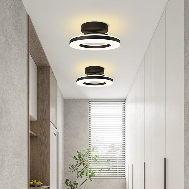 Modern Circular LED Ceiling Light with Ring Design