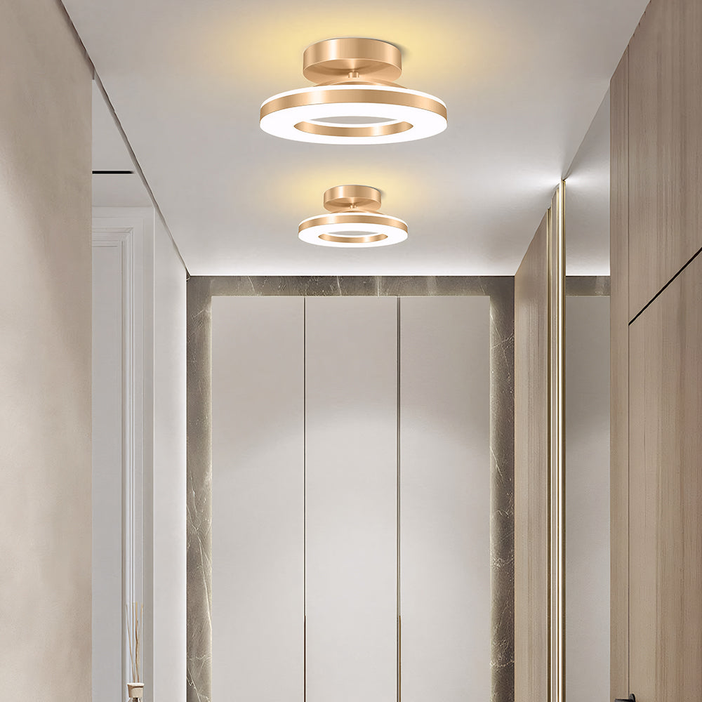Modern Circular LED Ceiling Light with Ring Design