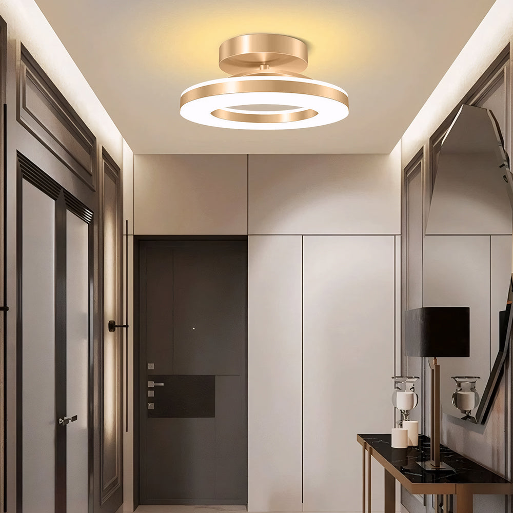 Modern Circular LED Ceiling Light with Ring Design