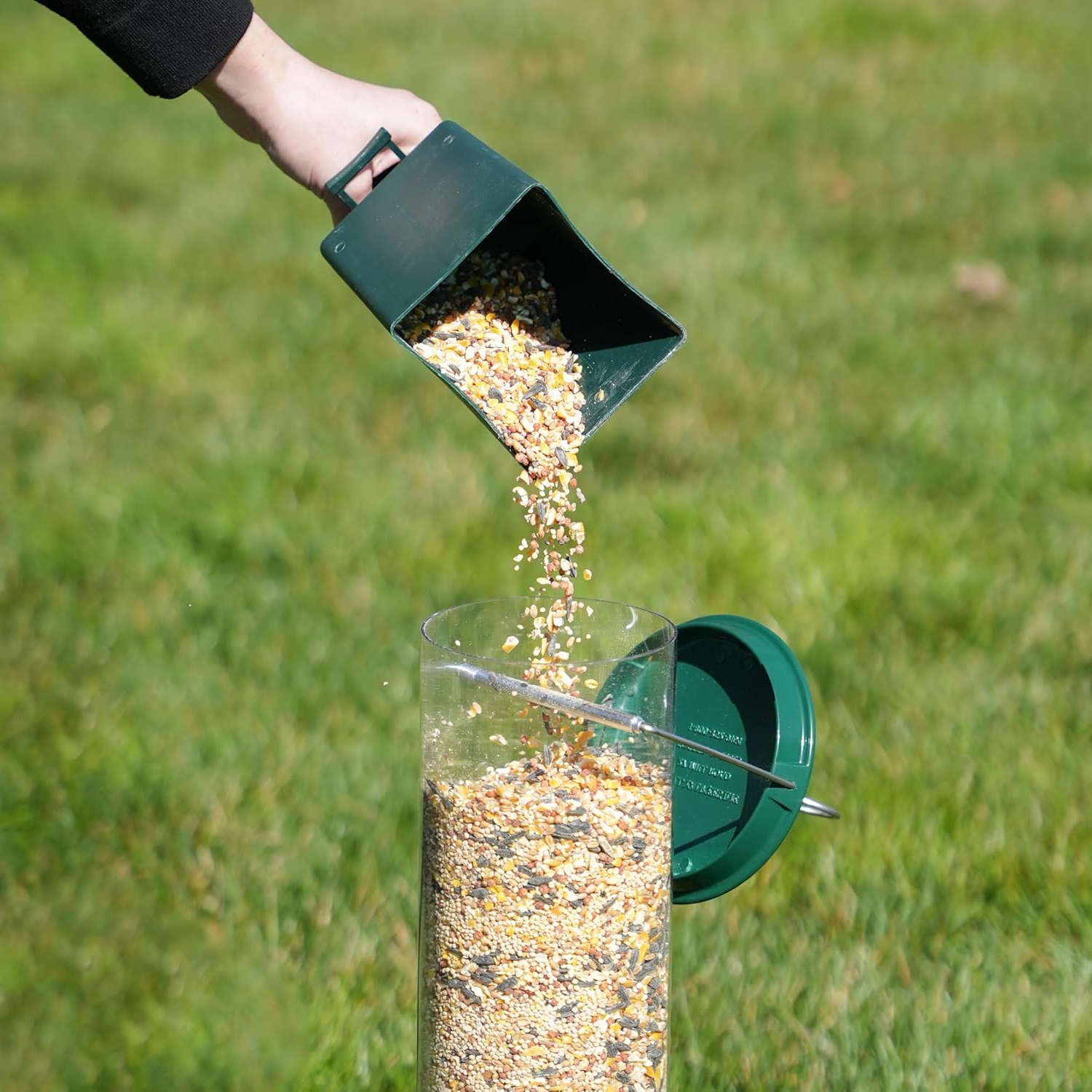 Hanging Bird Feeder with Squirrel Guard Seed Tube Feeder