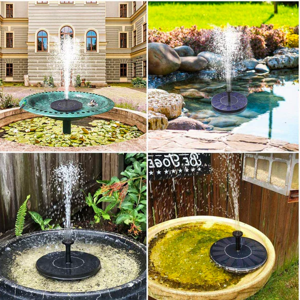 Solar Garden Fountain Pump Outdoor Water Feature Device