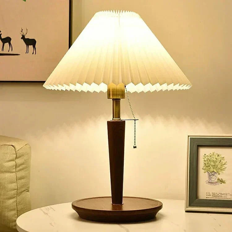 Vintage Wooden Table Lamp