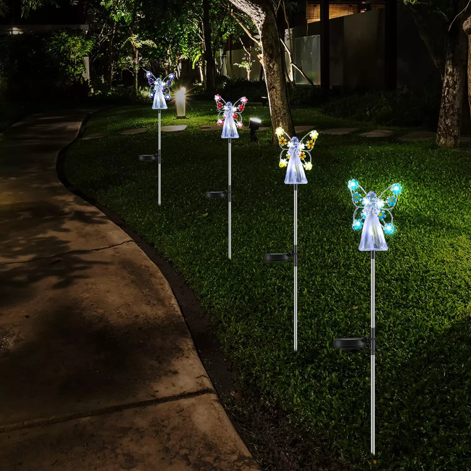 SereniGlow | Solar Angel LED Garden Light – Elegant Outdoor Illumination