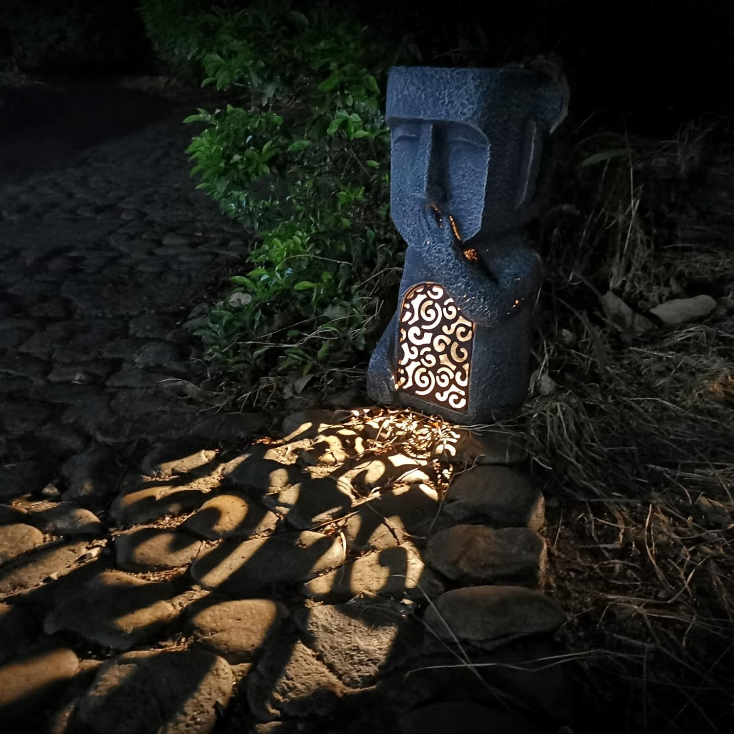 StoneGlow | Solar Garden Statue – Artistic Lighting with Cultural Charm