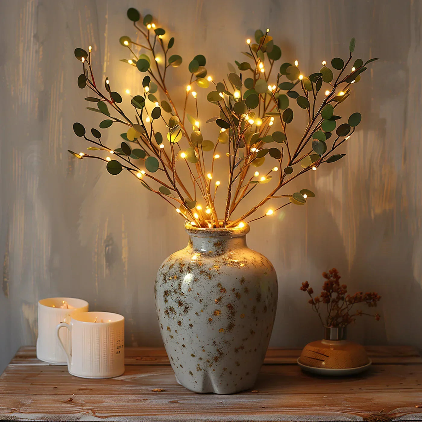 Decorative LED Branch Vase Light