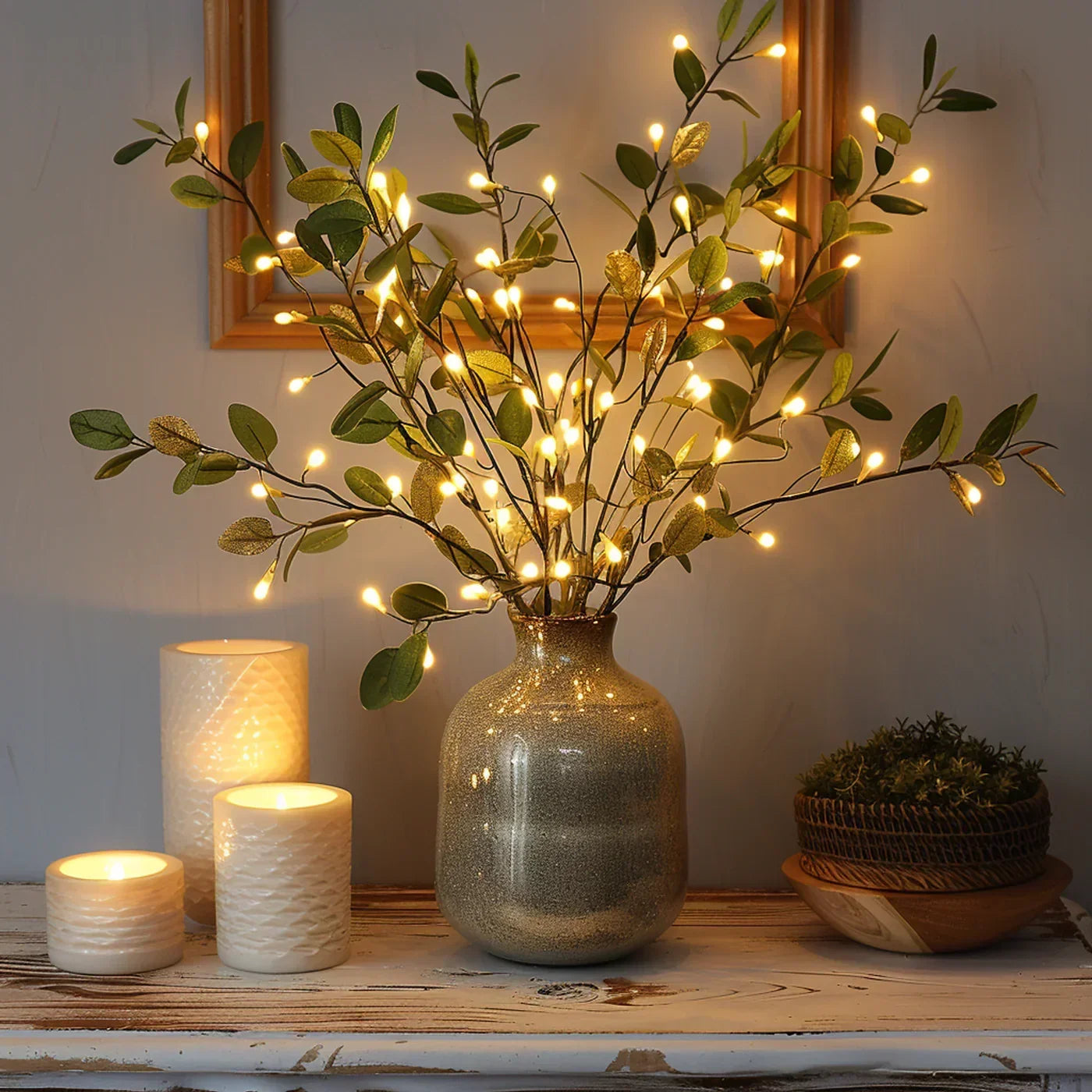 Decorative LED Branch Vase Light