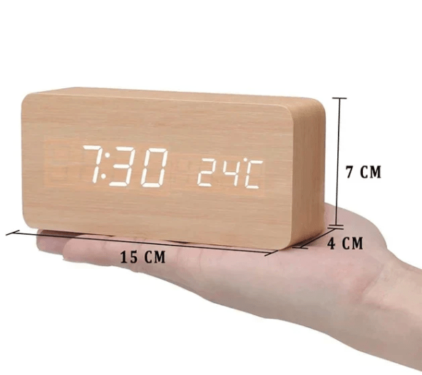 VocaTone | LED Alarm Clock – Minimalist Sound-Activated Display