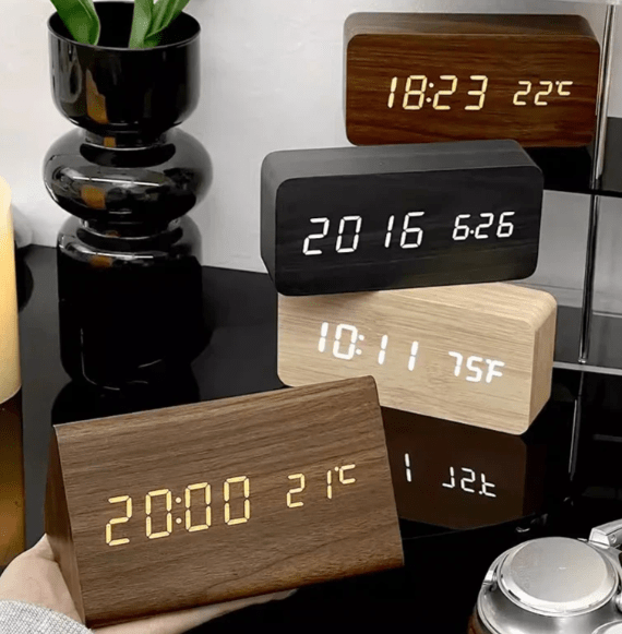VocaTone | LED Alarm Clock – Minimalist Sound-Activated Display
