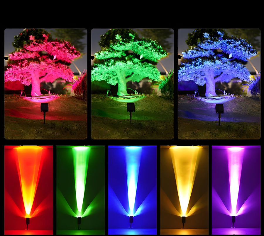 Solar Outdoor Spot Light Adjustable Head Garden Light