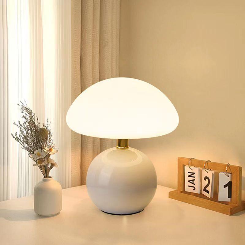 Retro Mushroom Bedside Lamp with Warm Decorative Glow